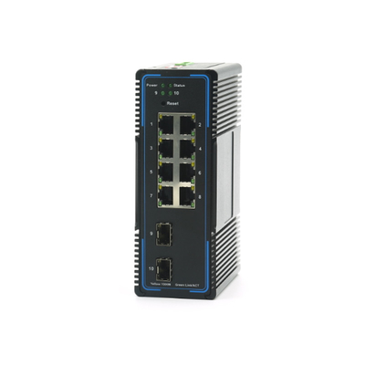 Bộ chuyển mạch được quản lý Ethernet công nghiệp 8x10 / 100 / 1000base-T 2x1000base-X SFP +